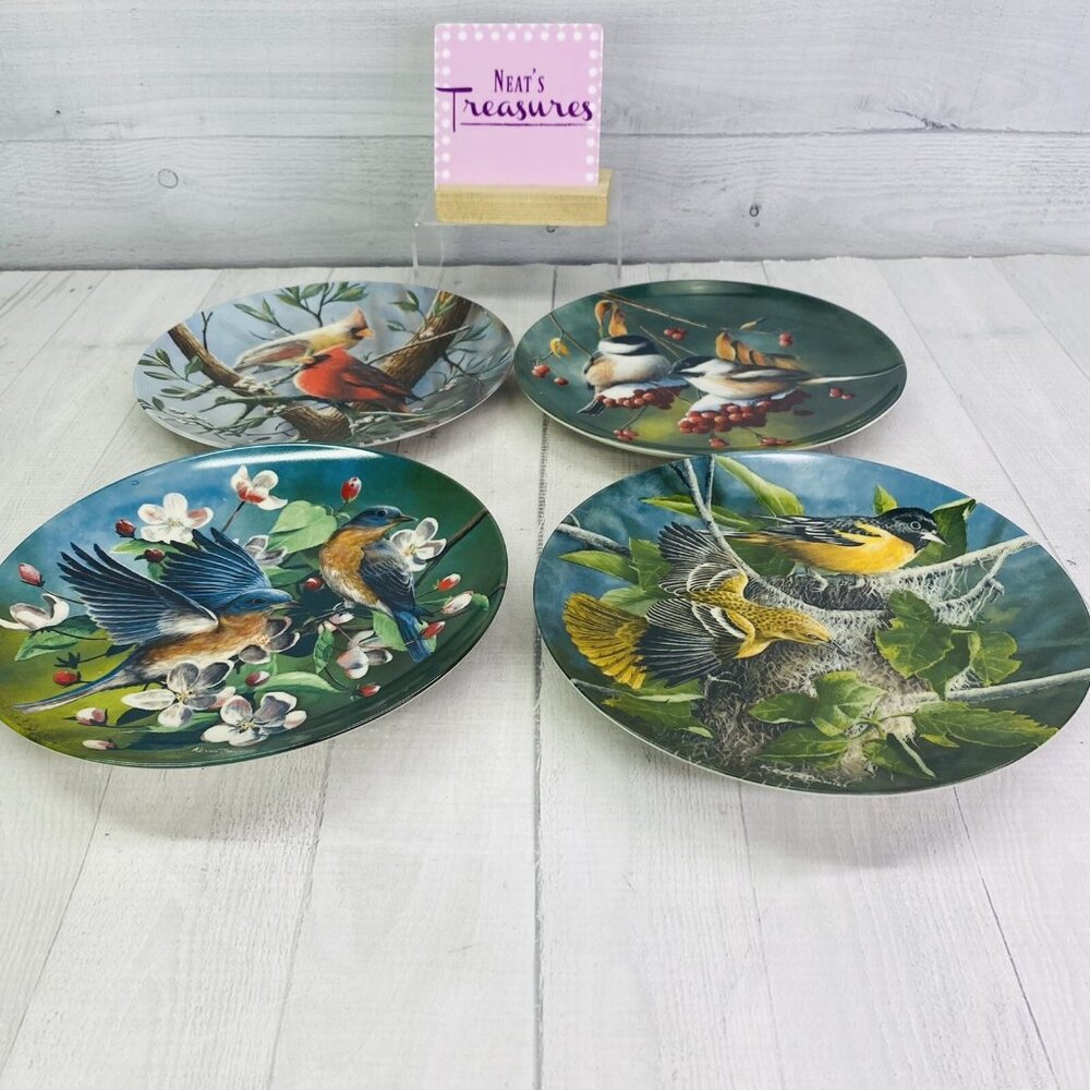 Edwin M Knowles Kevin Daniel ENCYCLOPEDIA BRITANNICA BIRDS Collector Plate Set 4 - Picture 3 of 14